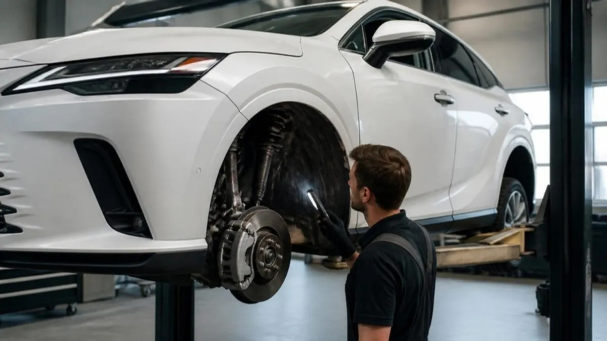 Ремонт подвески Lexus RX на подъёмнике