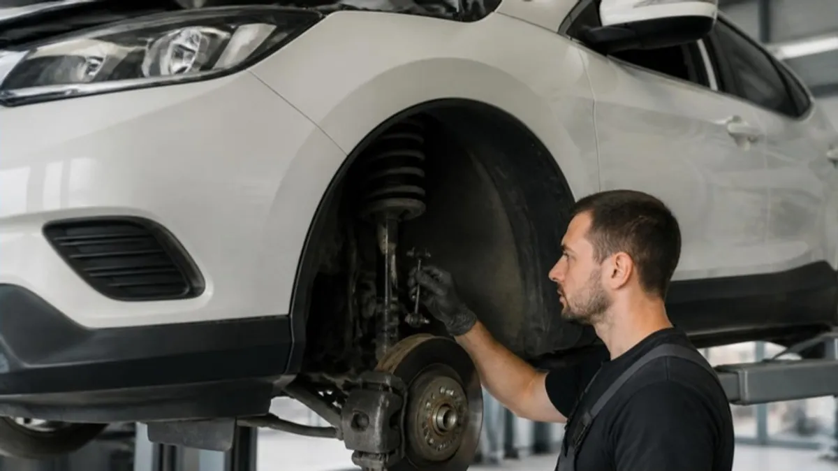 Ремонт передней подвески Nissan Qashqai на подъёмнике