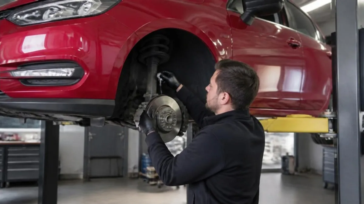 Ремонт передней подвески Opel Astra на подъёмнике